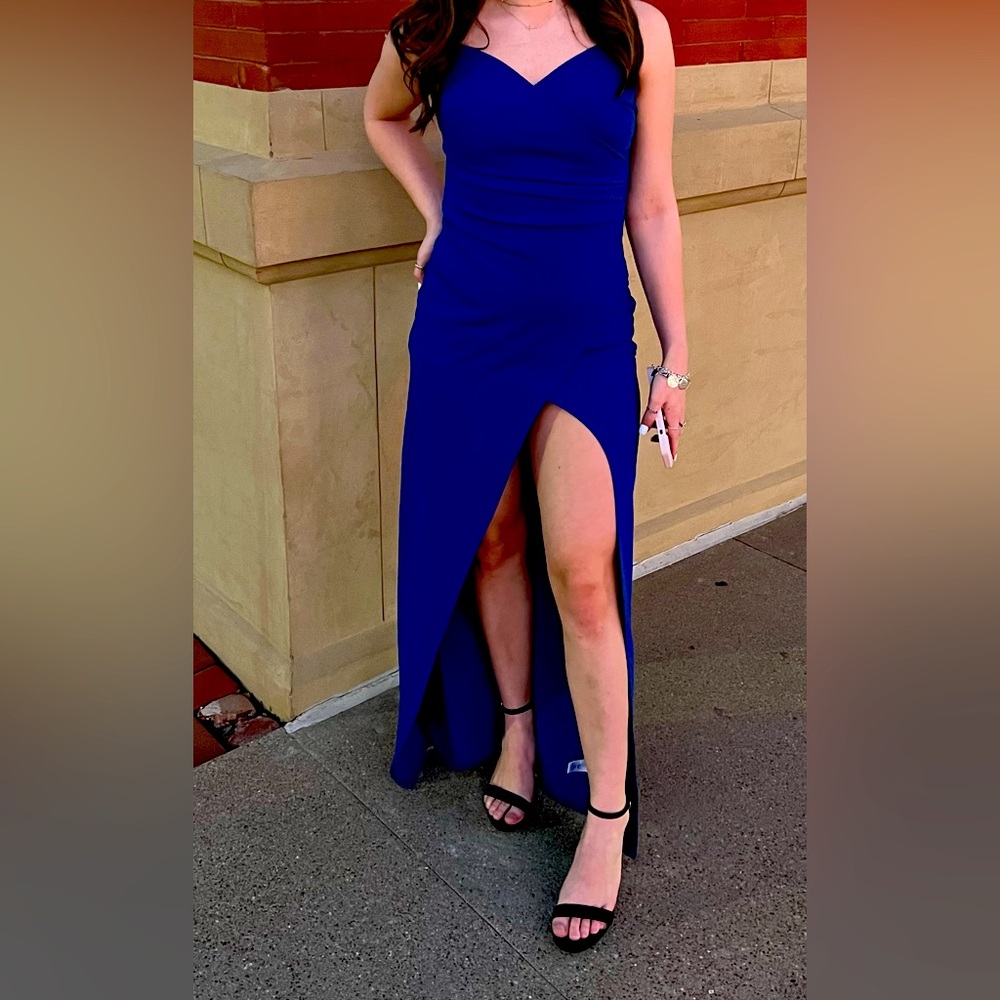 Royal blue long dress XS